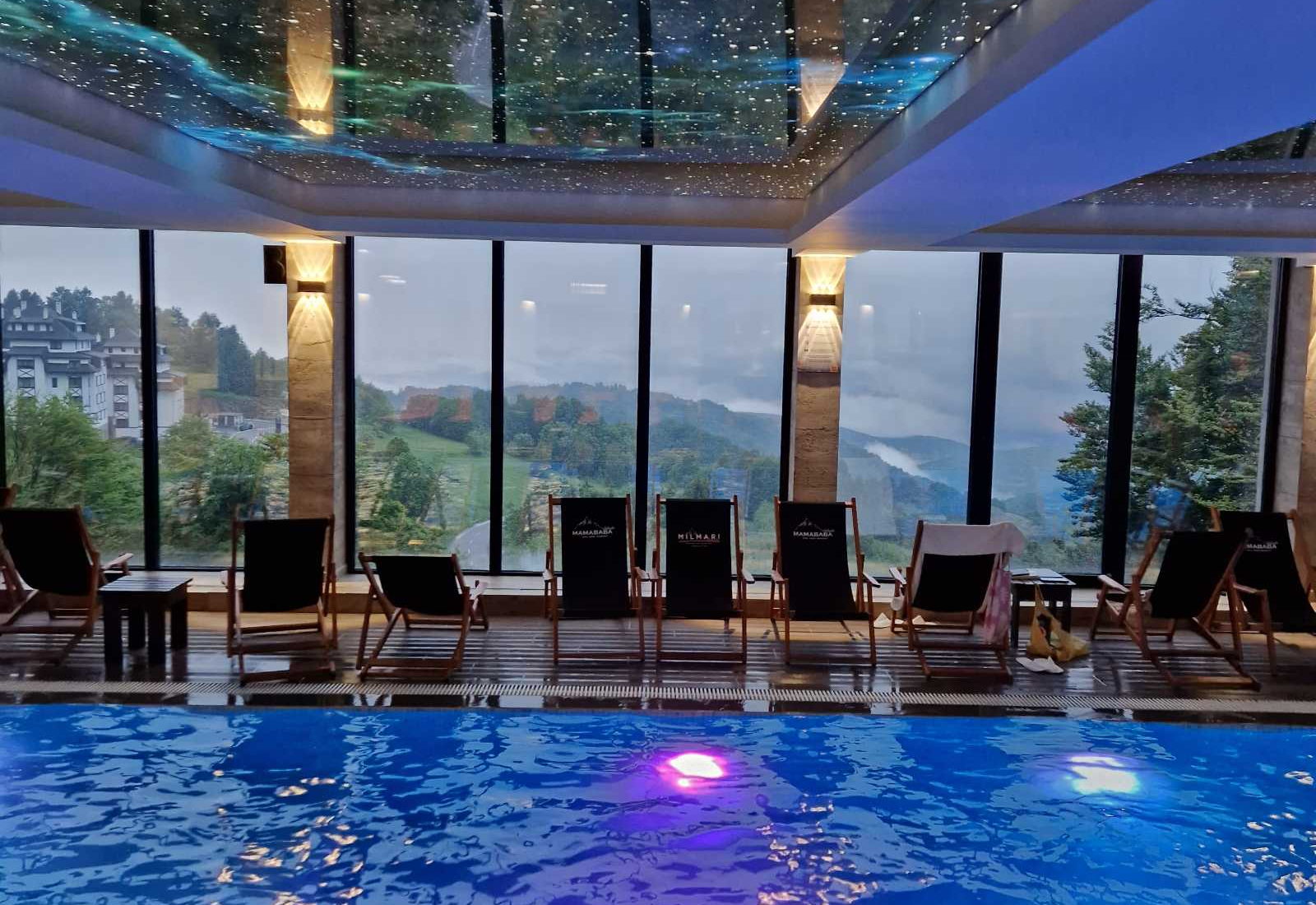 Spa centar u Milmari Resortu, pogled kroz stakleni zid